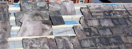 roof repair work